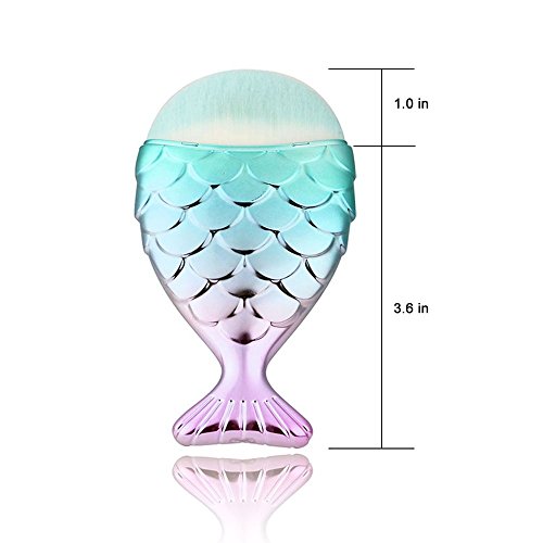 11pcs 3D Mermaid Makeup Brush Cosmetic Brushes Eyeshadow Eyeliner Blush Brushes - Drombeauty