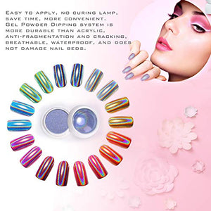 Yuxuan Holographic Powder Holosexual Salon Nails Pigment Unicorn - Drombeauty