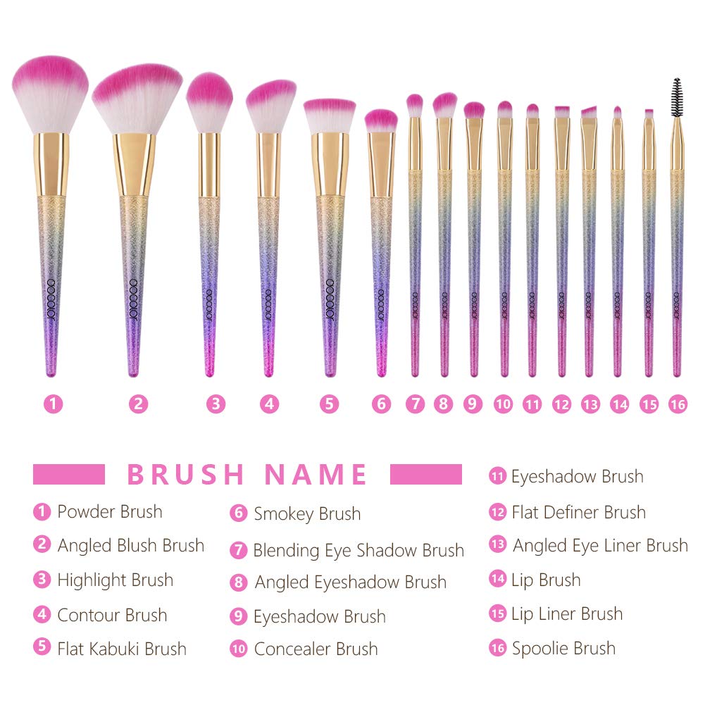 16pcs Professional Fantasy Make up Brush - Drombeauty