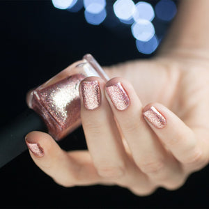 ILNP Juliette Holographic Nail Polish, Rose Gold - Drombeauty