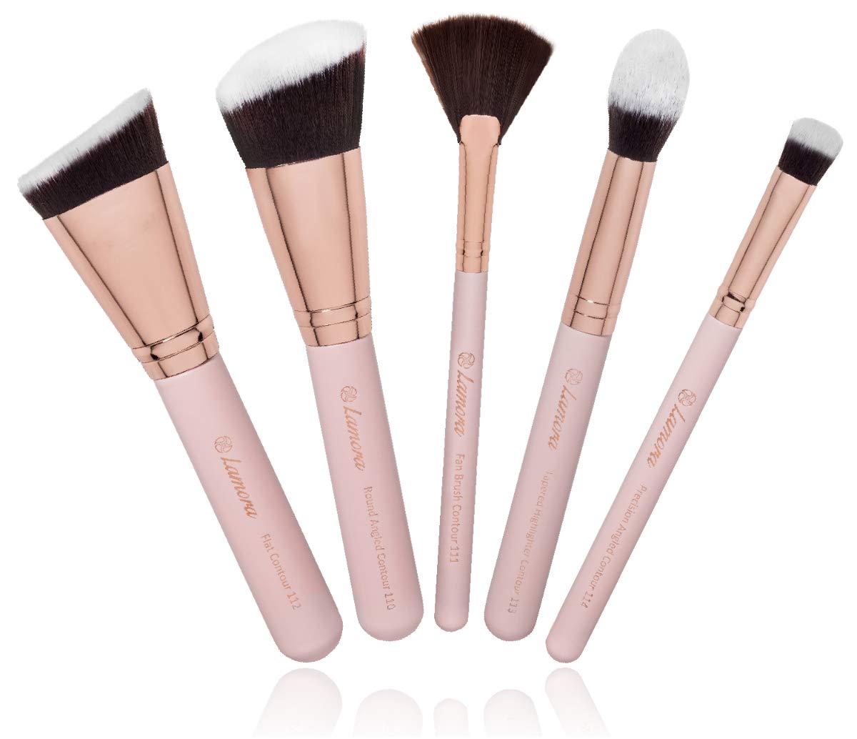 Pro Face Contour Brush Set - Synthetic Contouring Sculpting and Highlighting Kit - Drombeauty