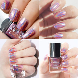 Gorgeous Glossy Holographic Halo Glitter Gel Polish Nail Art - Drombeauty