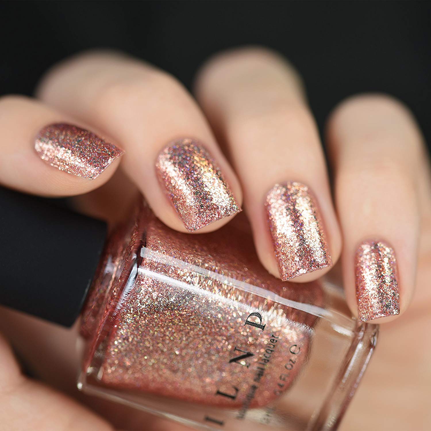 ILNP Juliette Holographic Nail Polish, Rose Gold - Drombeauty