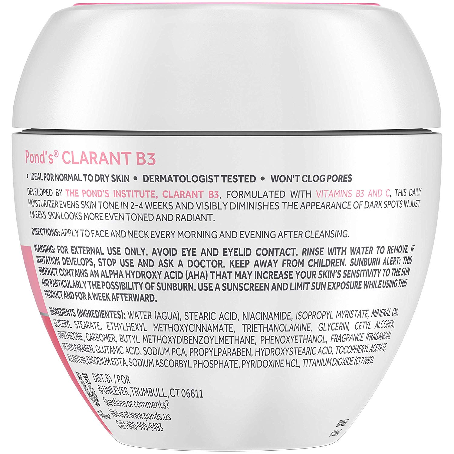 Pond's Dark Spot Corrector Clarant B3 Normal To Dry Skin, 7 Oz, Pack of 2 - Drombeauty