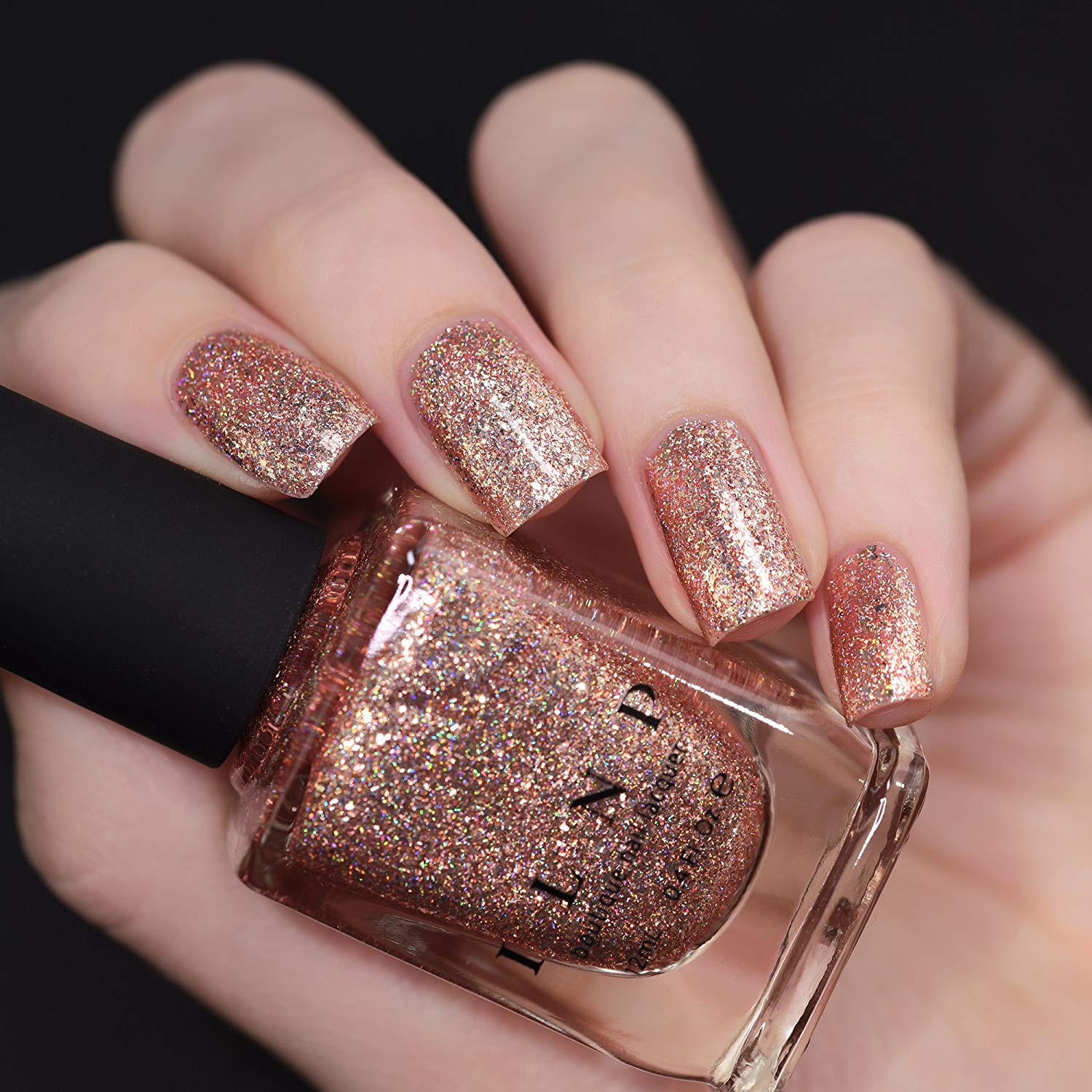 ILNP Juliette Holographic Nail Polish, Rose Gold - Drombeauty